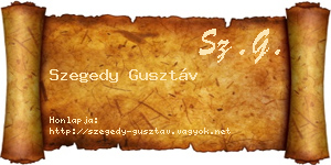 Szegedy Gusztáv névjegykártya