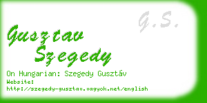 gusztav szegedy business card